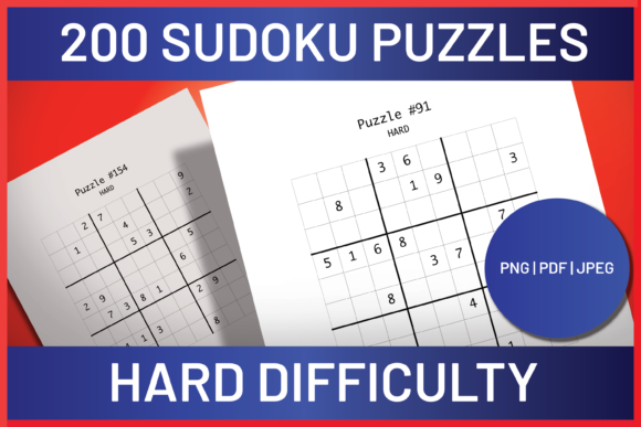 200 Hard Sudoku Puzzles for KDP and Print
