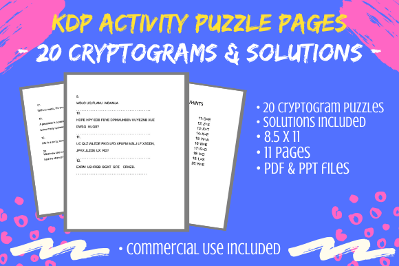 Evaluating 20 Cryptograms for KDP Activity Books as a Publishing Asset