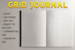 Gridded Journal KDP Template: 8.5x11 Bleed Design