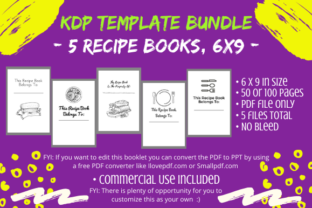 KDP Interior: 5 Unique Recipe Book Templates