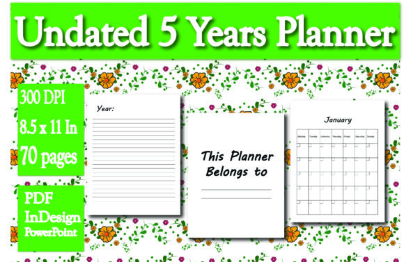 KDP Interior 5 Years Planner Undated: A Strategic Asset for Self-Publishers