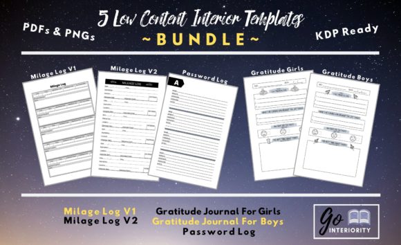Mileage Logs & Kids Gratitude Journal Interiors