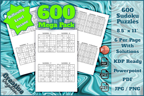 Sudoku Insane Puzzles Mega Pack: A 600-Puzzle Resource